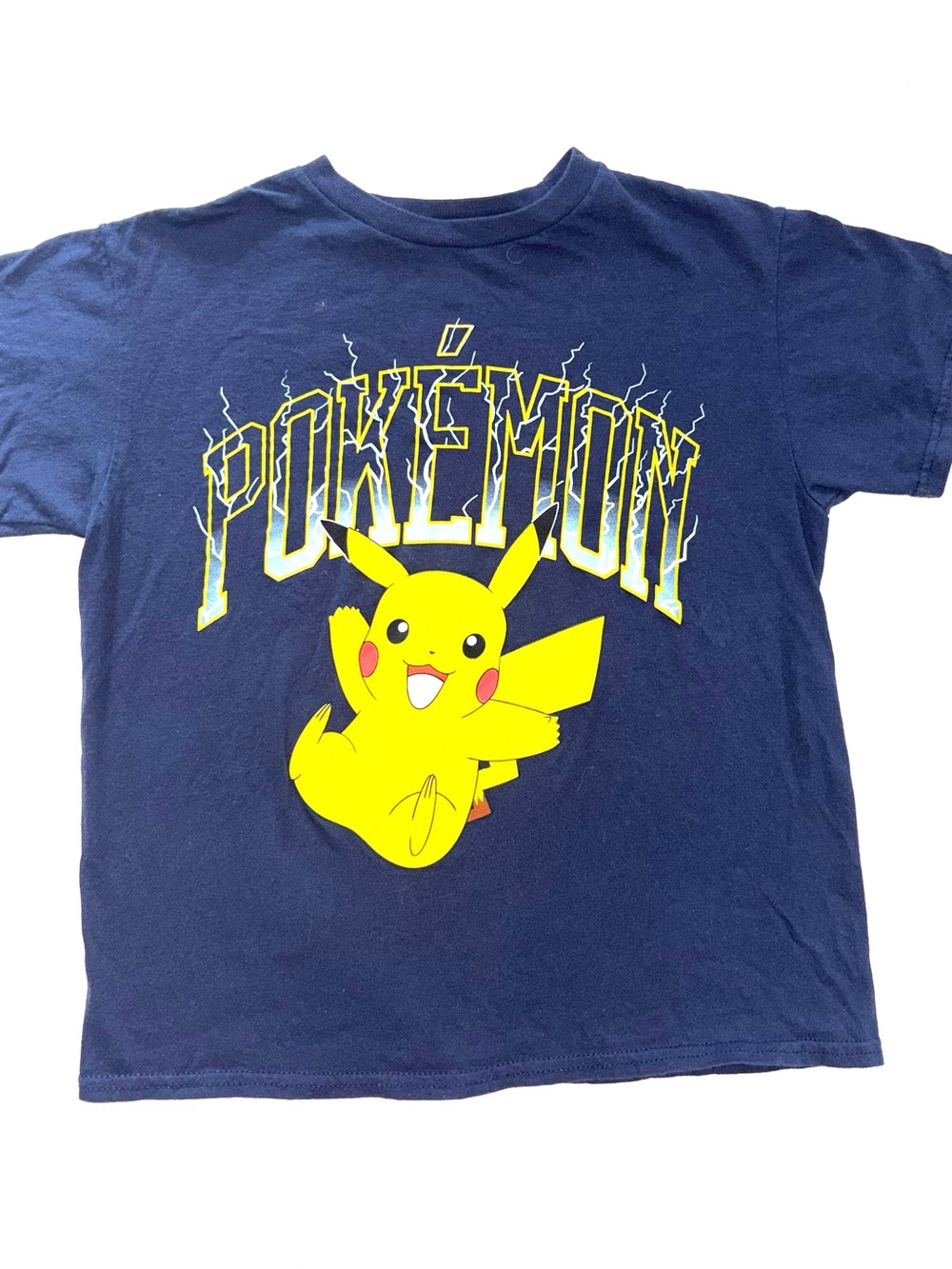 Pokemon Navy Blue Pikachu Tee with Yellow Graphic